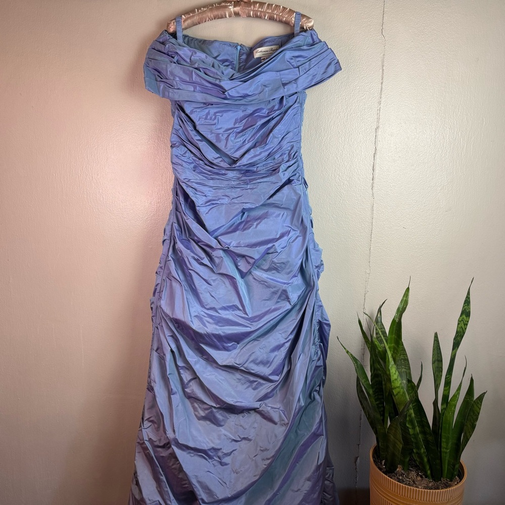 Catherine Regehr Off the Shoulder Silk Taffeta Gown with Bubble Skirt Sz M